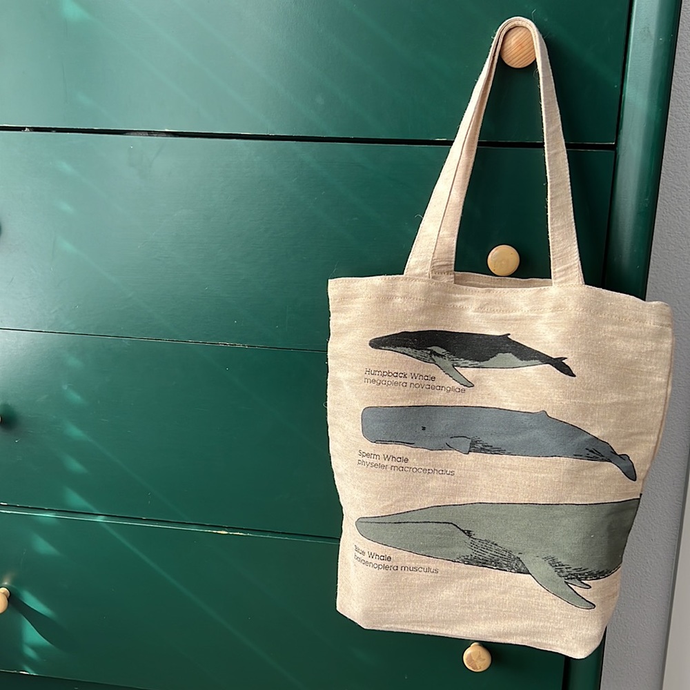 unique whale tote bag